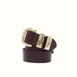 R.M. Williams 1 1/2" 3 Piece Solid Hide Belt Chestnut New