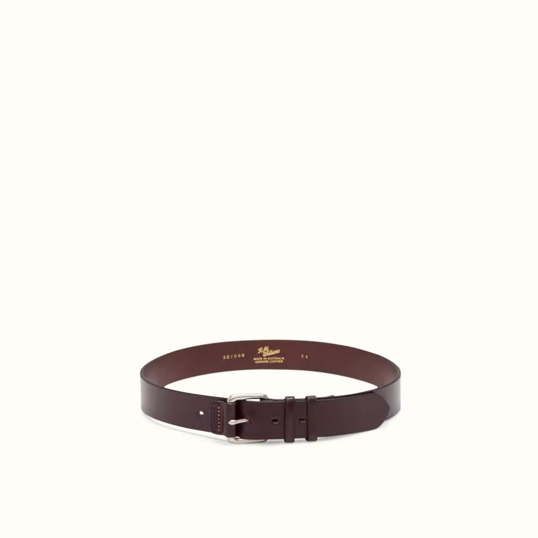 R.M. Williams 1 1/2" Covered Buckle Belt Chestnut Sale