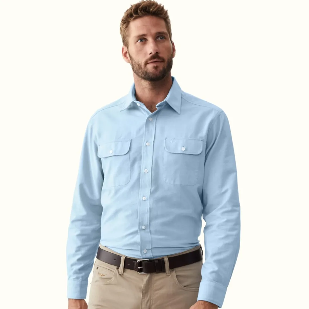 R.M. Williams Bourke Shirt Light Blue Best