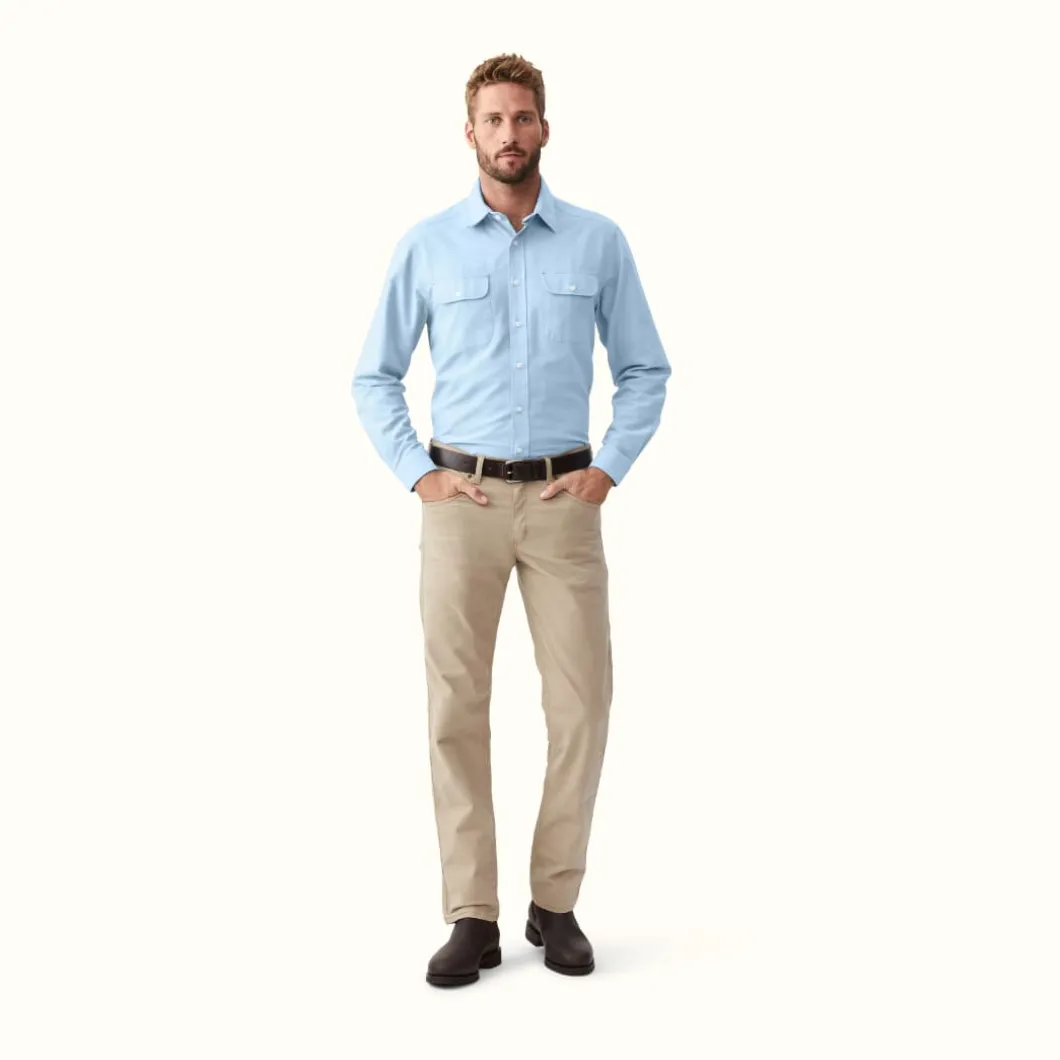 R.M. Williams Bourke Shirt Light Blue Best