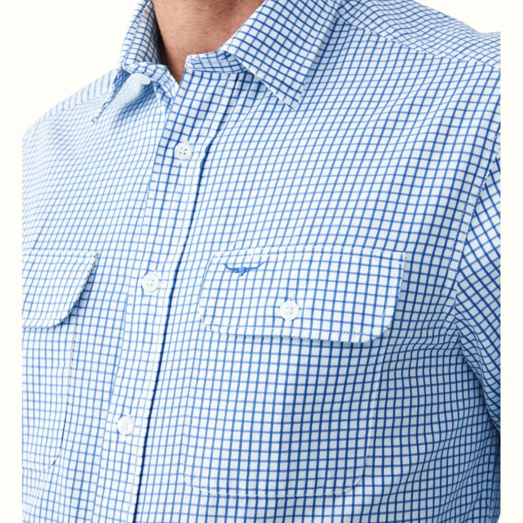 R.M. Williams Bourke Shirt White Blue Online