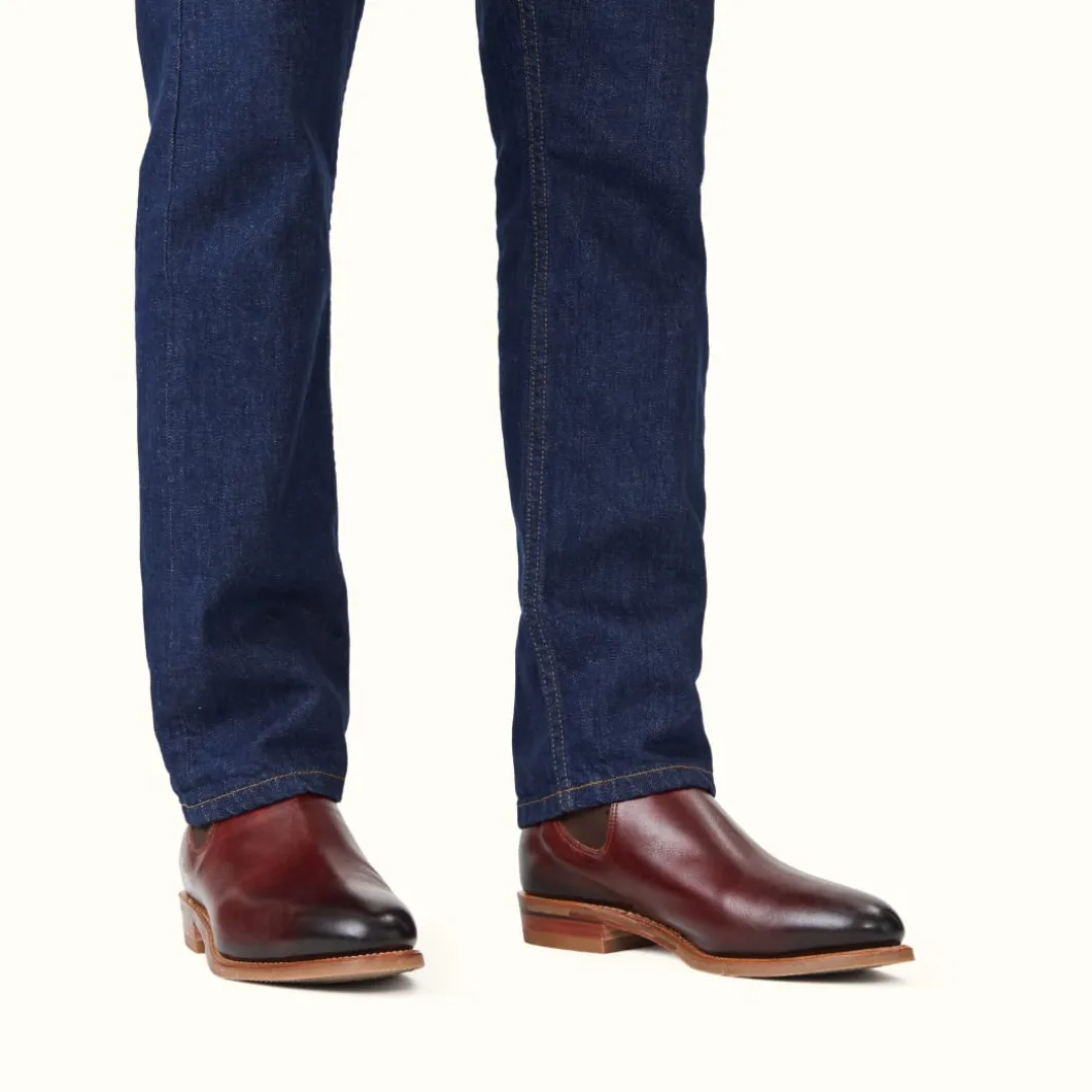 R.M. Williams Burnished Comfort Macquarie Boot Mahogany Flash Sale