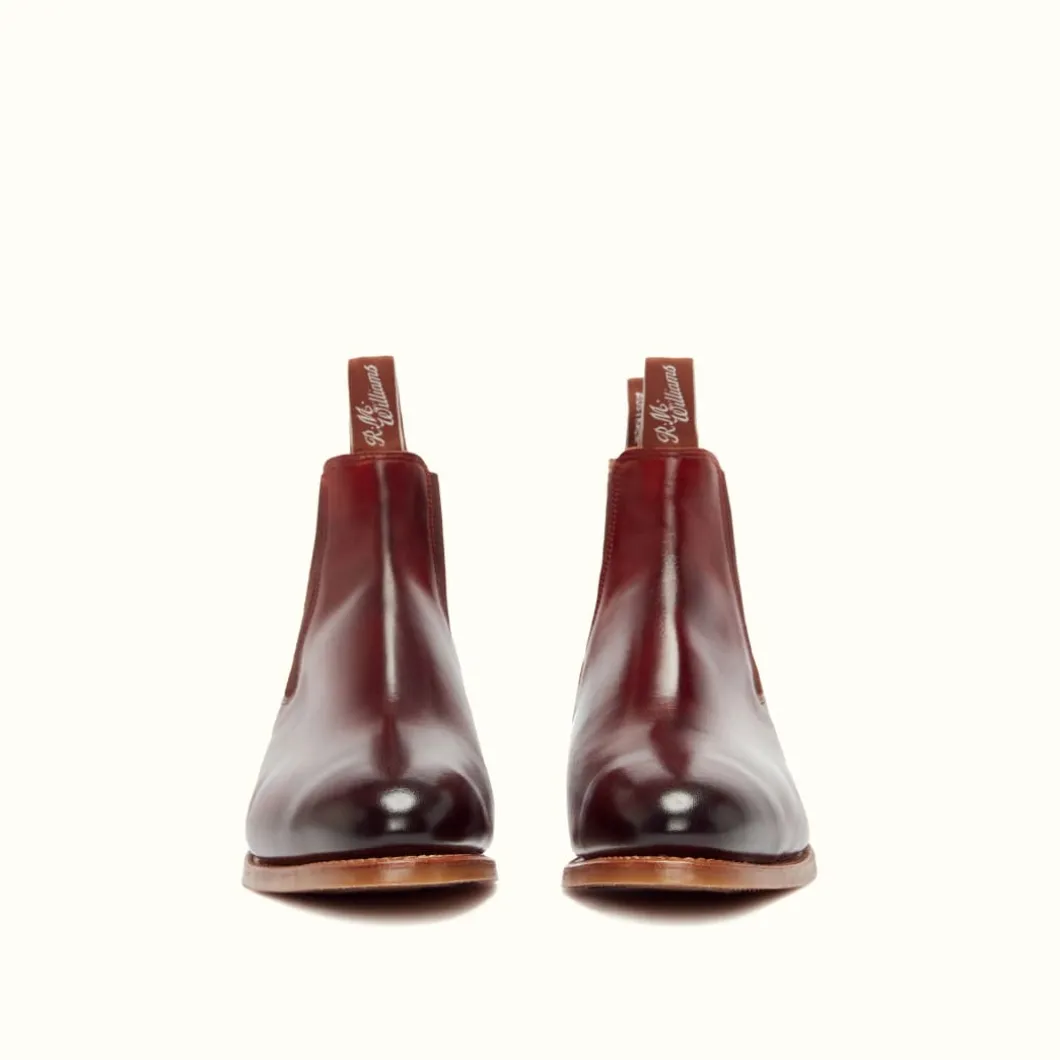 R.M. Williams Burnished Comfort Macquarie Boot Mahogany Flash Sale