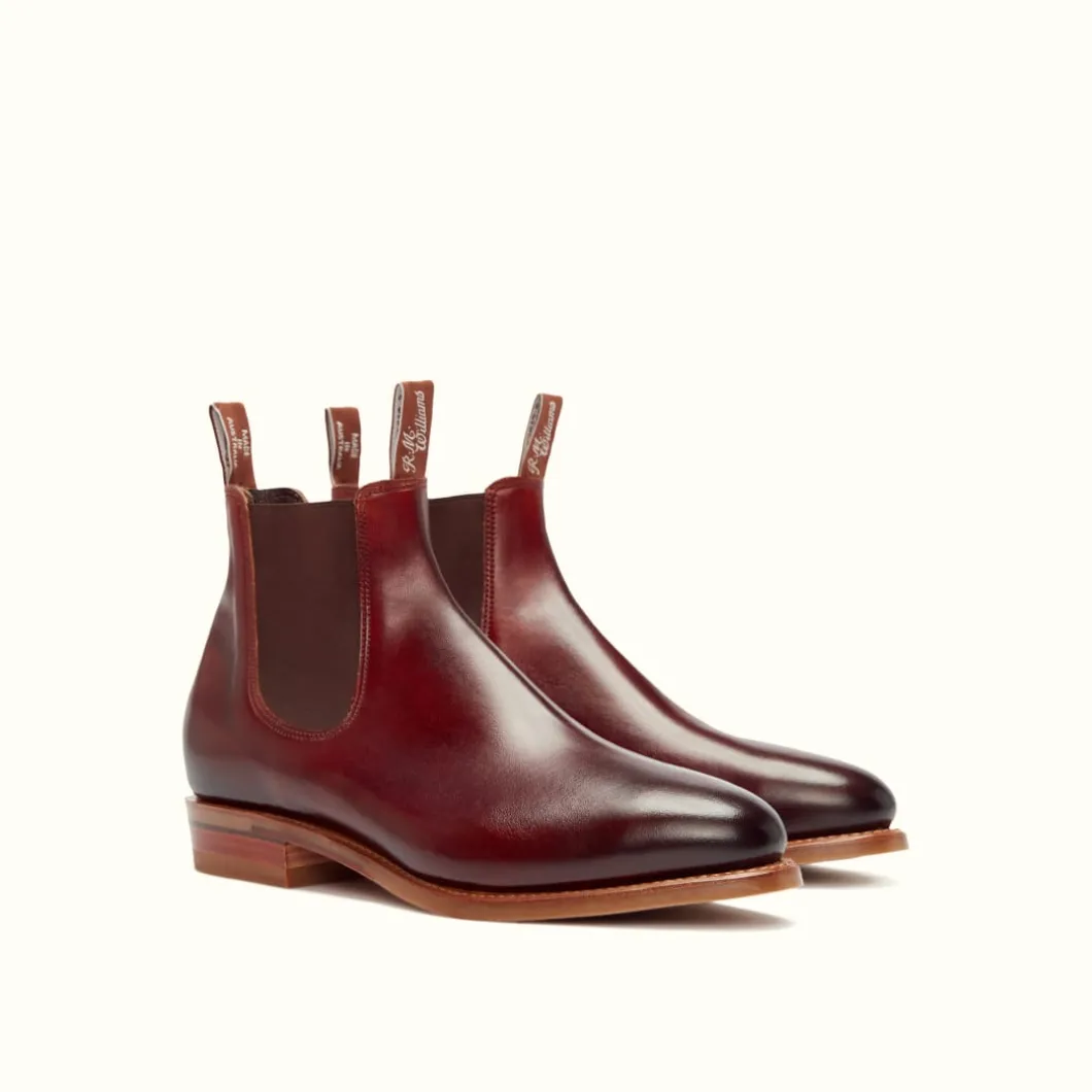 R.M. Williams Burnished Comfort Macquarie Boot Mahogany Flash Sale