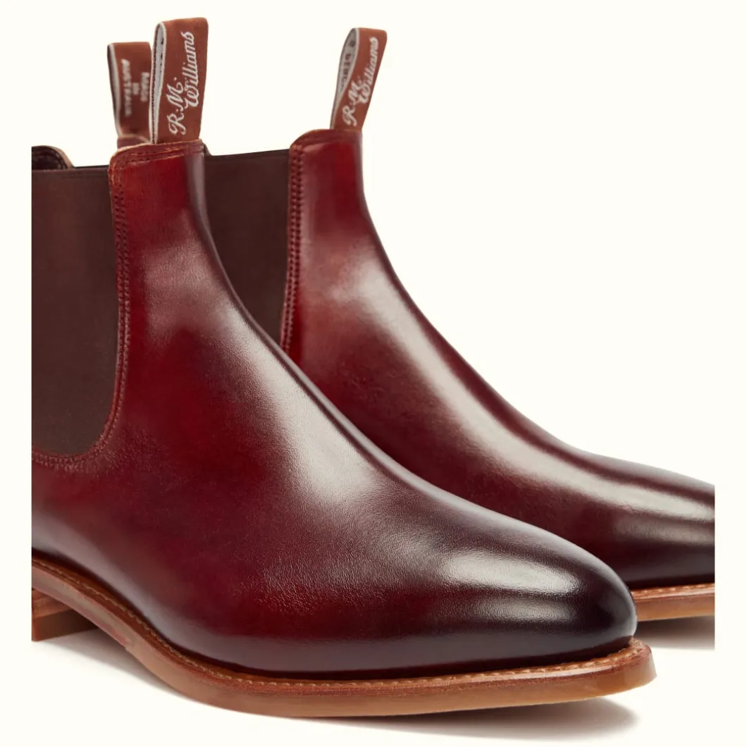 R.M. Williams Burnished Comfort Macquarie Boot Mahogany Flash Sale