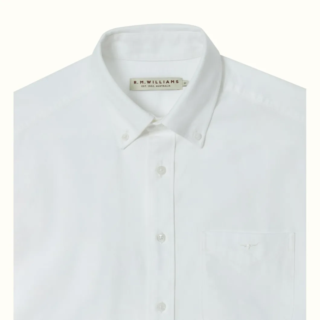 R.M. Williams Collins Button Down Shirt White Best
