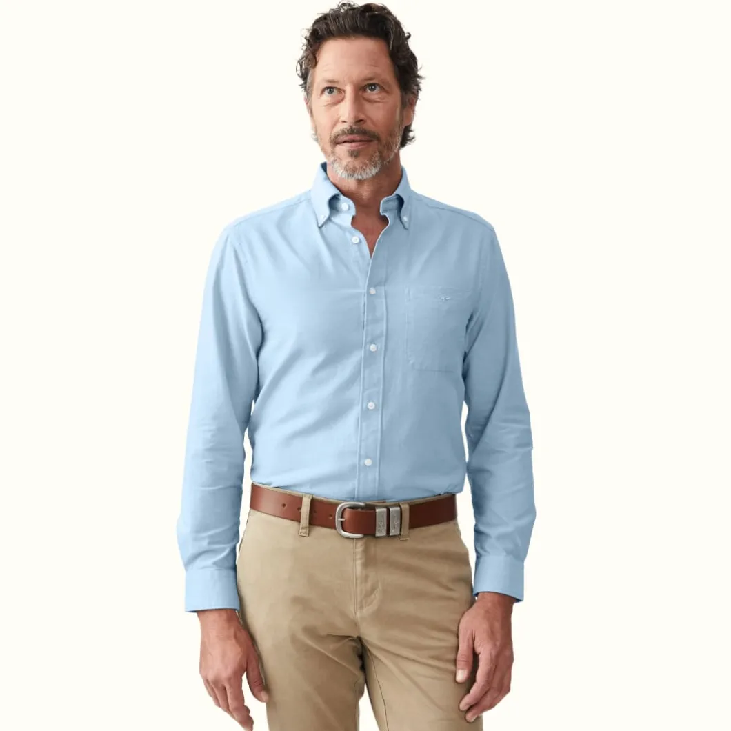 R.M. Williams Collins Button Down Shirt Light Blue Flash Sale