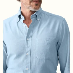 R.M. Williams Collins Button Down Shirt Light Blue Flash Sale