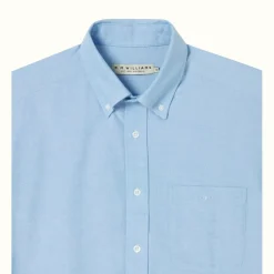 R.M. Williams Collins Button Down Shirt Light Blue Flash Sale