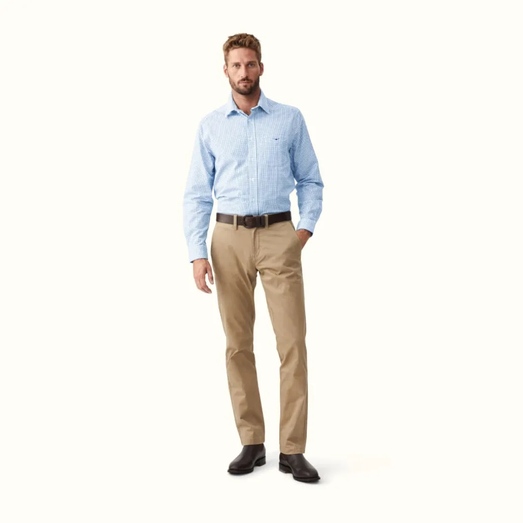 R.M. Williams Collins Shirt White Blue Discount