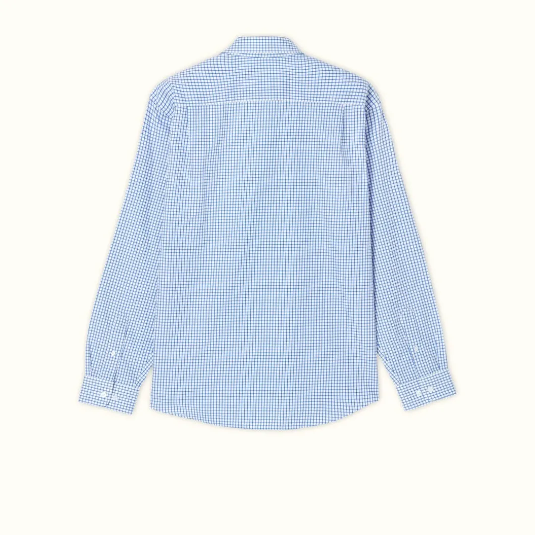 R.M. Williams Collins Shirt White Blue Discount
