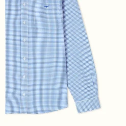 R.M. Williams Collins Shirt White Blue Discount