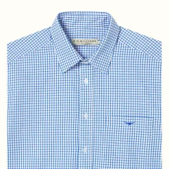 R.M. Williams Collins Shirt White Blue Discount