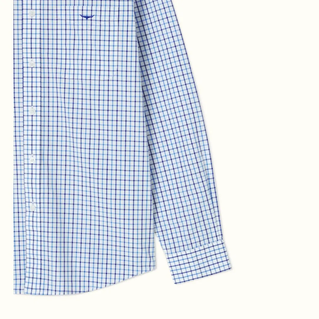 R.M. Williams Collins Shirt Pale Blue/White Cheap