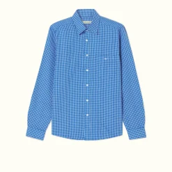R.M. Williams Collins Shirt White Blue Sale
