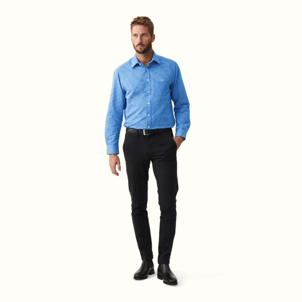 R.M. Williams Collins Shirt White Blue Sale