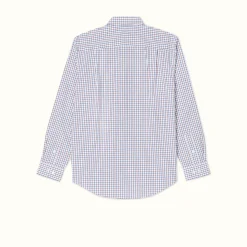 R.M. Williams Collins Shirt Navy Burgundy White Hot