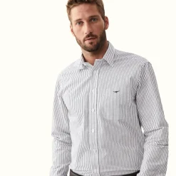 R.M. Williams Collins Shirt White/Navy Discount