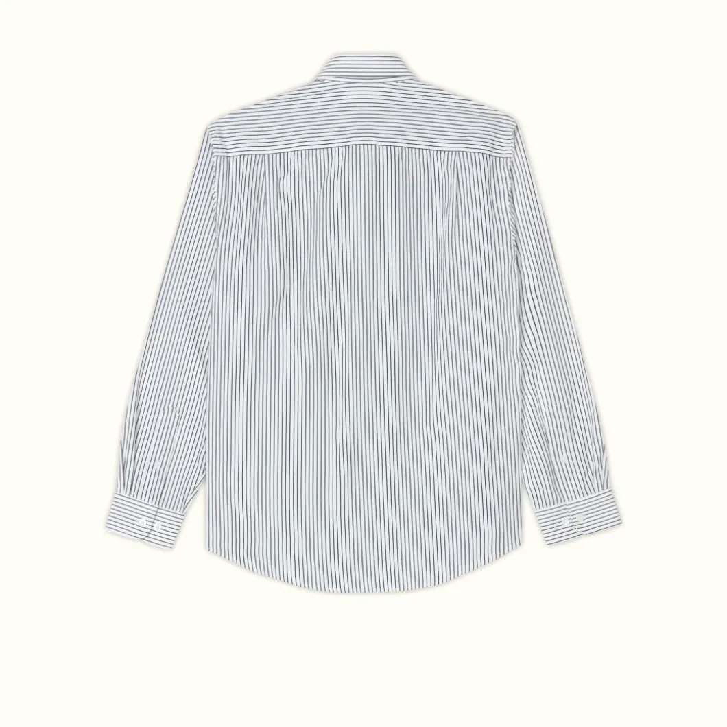 R.M. Williams Collins Shirt White/Navy Discount