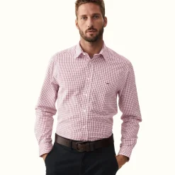 R.M. Williams Collins Shirt Burgundy White Hot