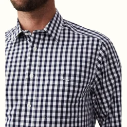 R.M. Williams Collins Shirt Navy White Navy/White Online