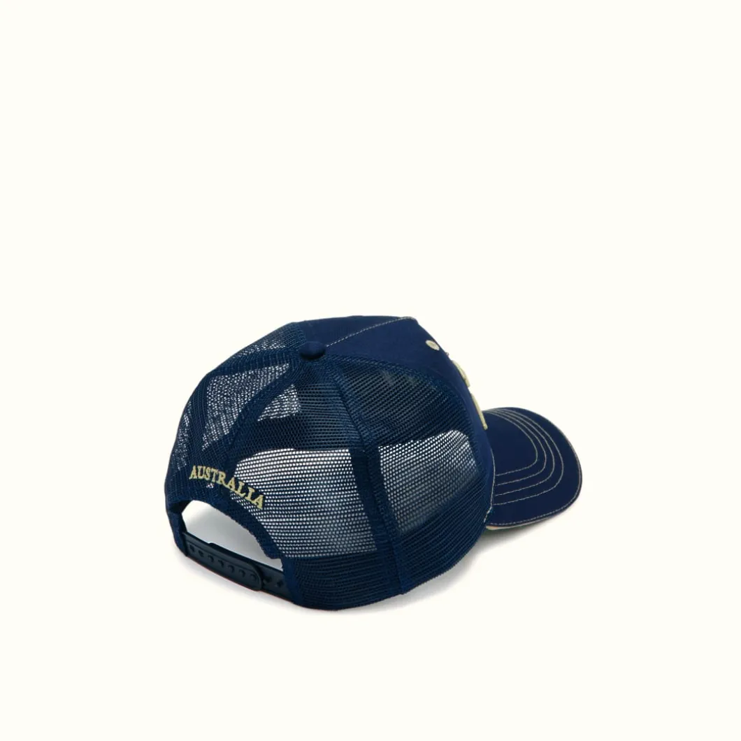 R.M. Williams Cremorne Cap Navy Brindle Best
