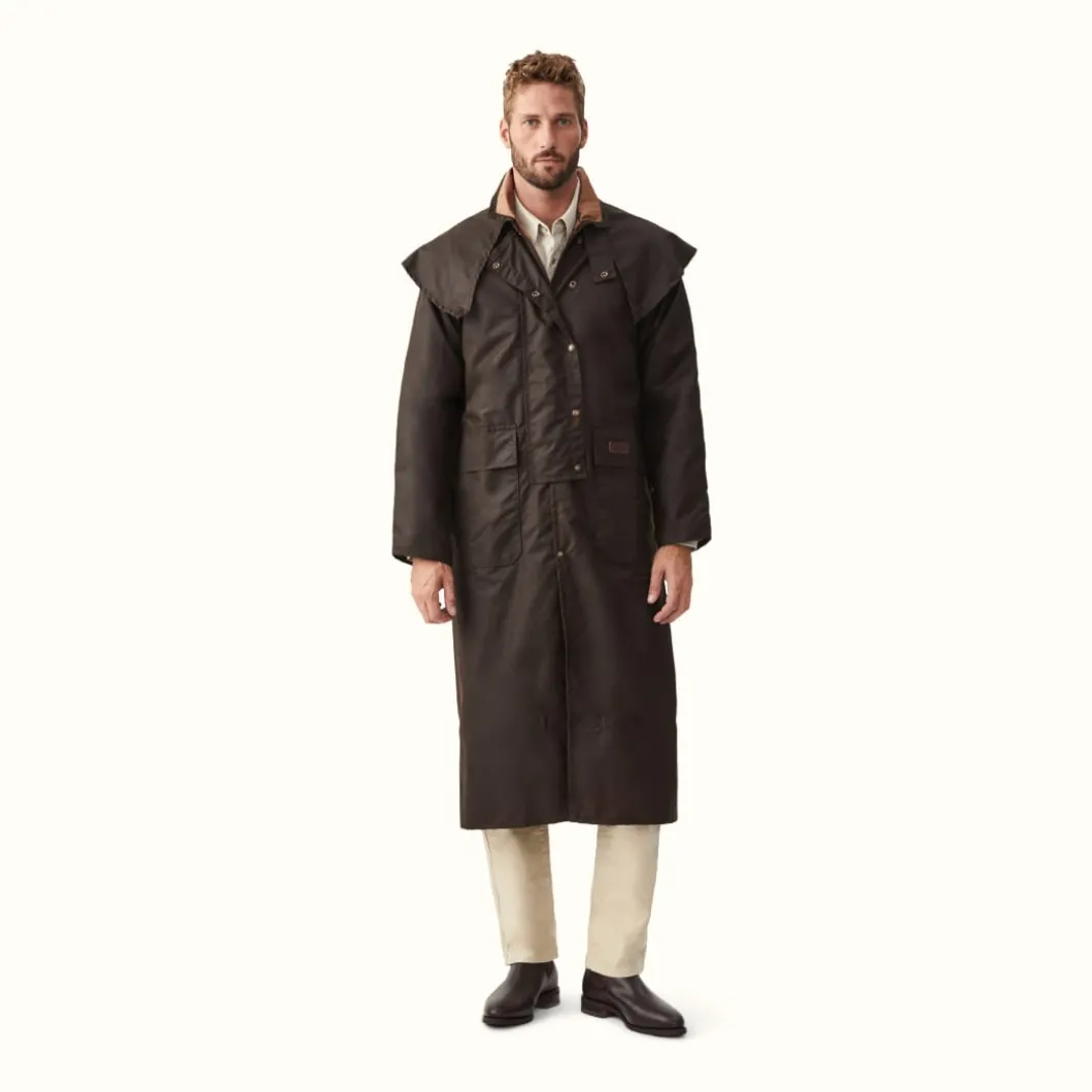 R.M. Williams Droughtbreaker Coat Brown Flash Sale