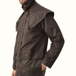 R.M. Williams Droughtbreaker Coat Brown Flash Sale