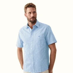 R.M. Williams Hervey Shirt White Blue New