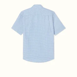 R.M. Williams Hervey Shirt White Blue New