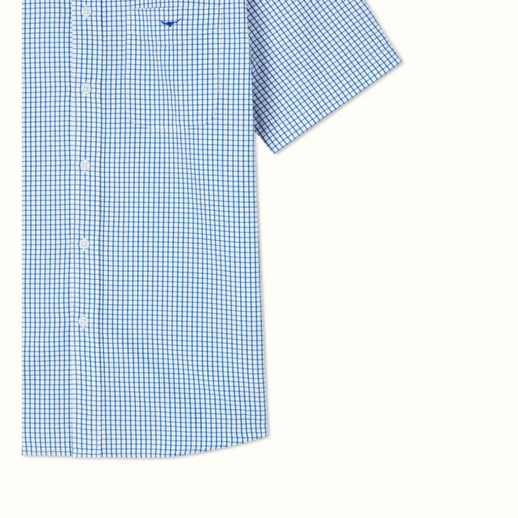 R.M. Williams Hervey Shirt White Blue New