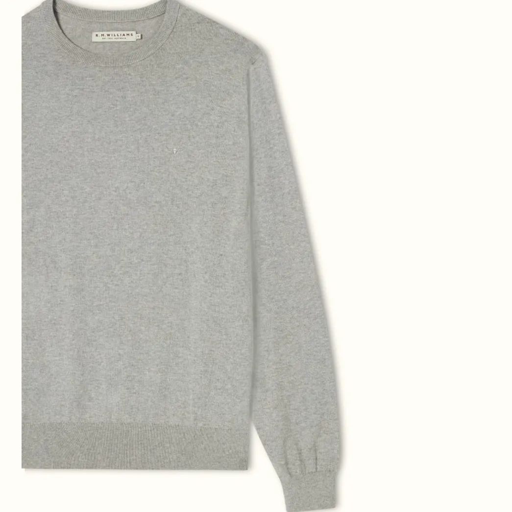 R.M. Williams Howe Sweater Grey Marle Clearance