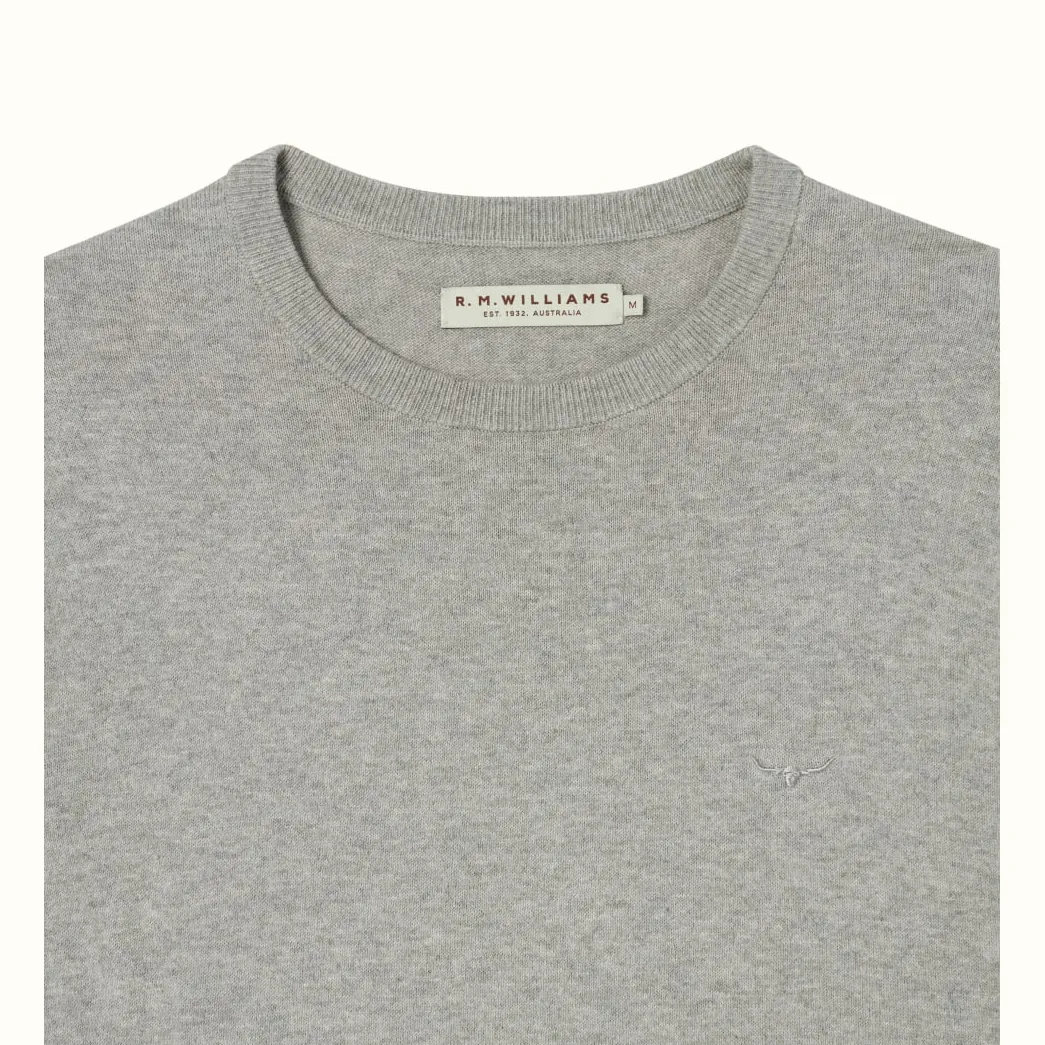 R.M. Williams Howe Sweater Grey Marle Clearance