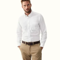 R.M. Williams Jervis Button Down Shirt White New