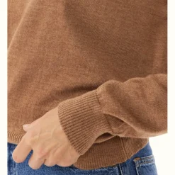 R.M. Williams Kilda Crew Sweater Caramel Fashion