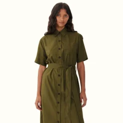R.M. Williams Malanda Shirt Dress Dark Green Store