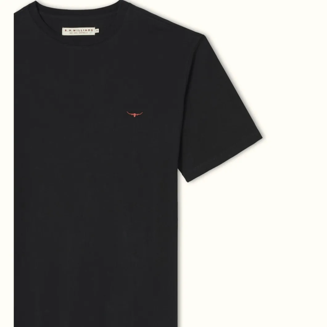 R.M. Williams Parson T-Shirt Black/Chestnut Cheap
