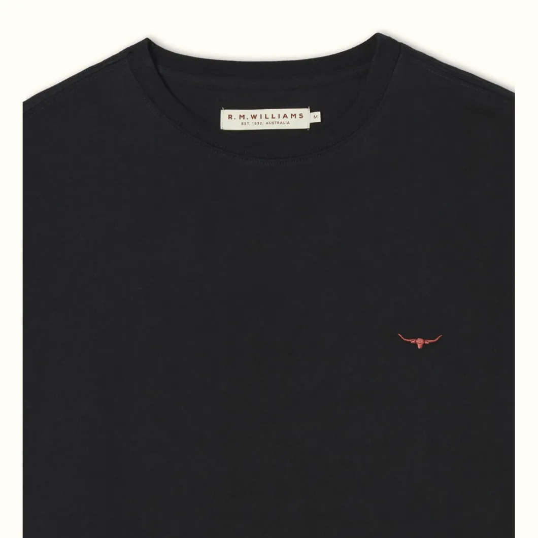 R.M. Williams Parson T-Shirt Black/Chestnut Cheap