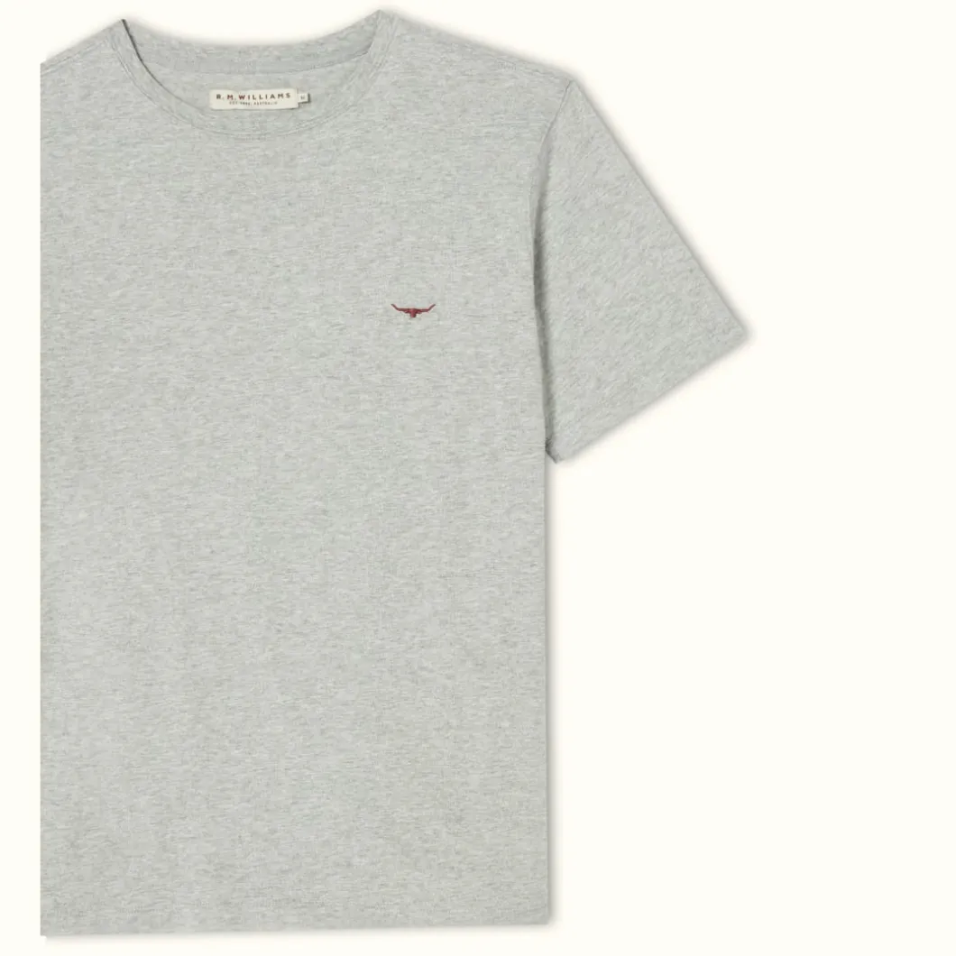 R.M. Williams Parson T-Shirt Grey Marle/Chestnut Outlet
