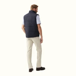 R.M. Williams Patterson Creek Vest Navy Burgundy Best Sale