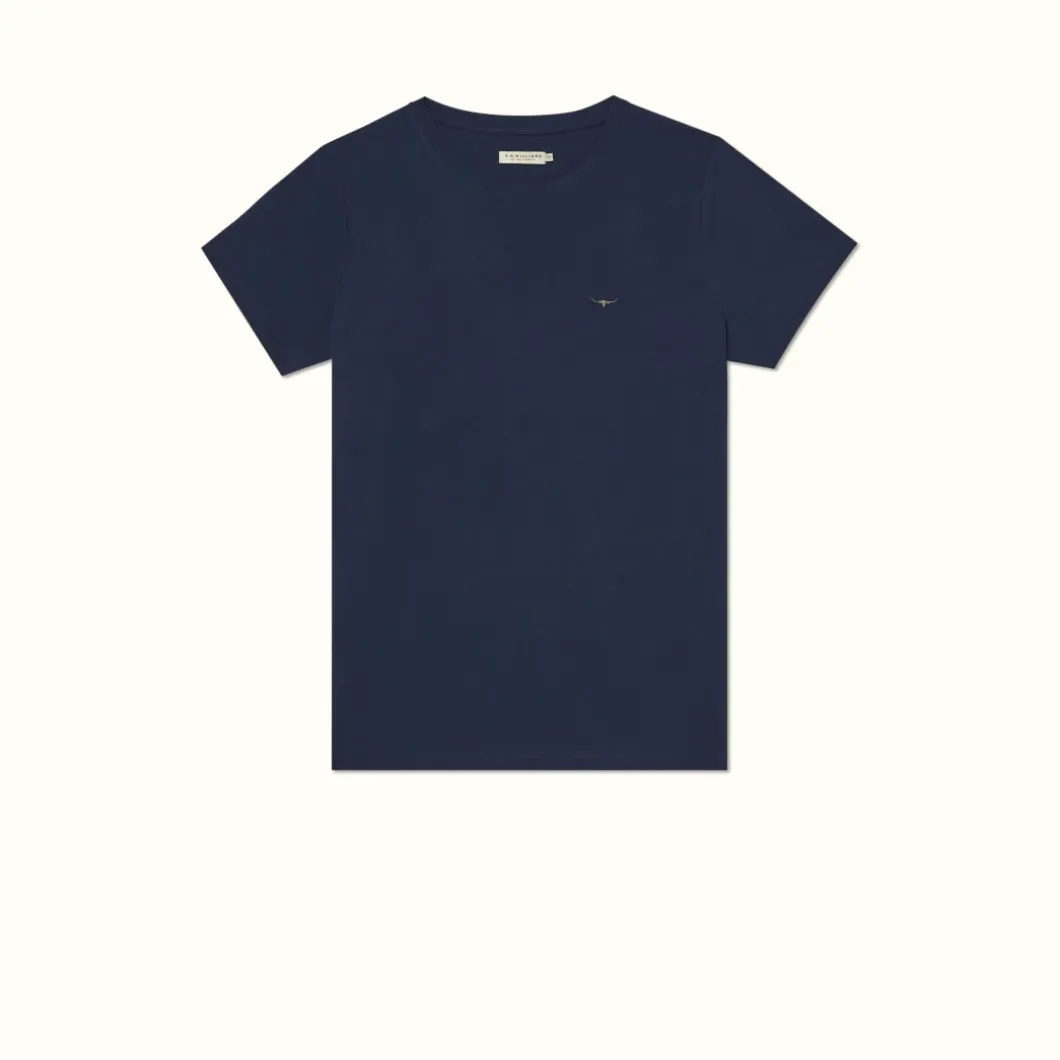 R.M. Williams Piccadilly T-Shirt Dark Navy Cheap