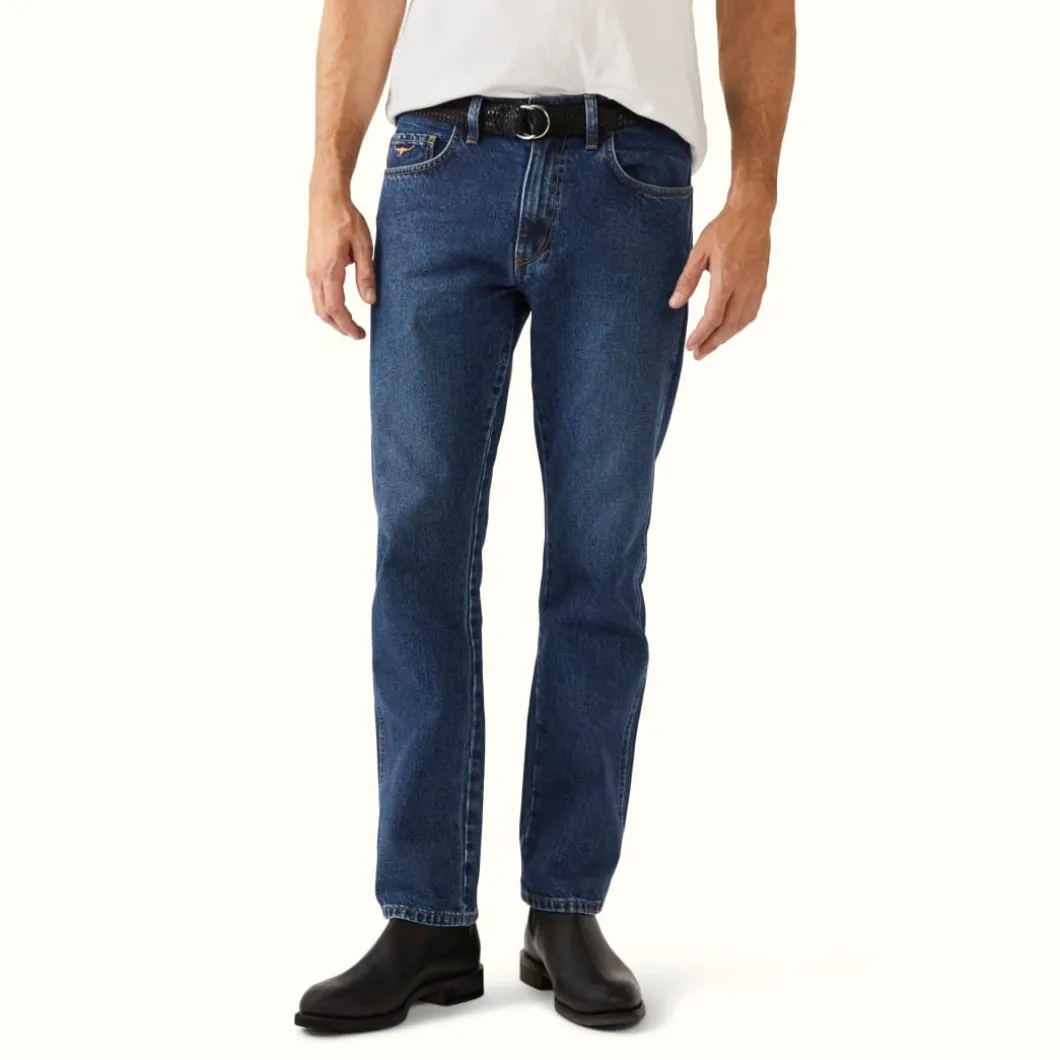 R.M. Williams Ramco Rigid Jean Indigo Rinse Wash Hot