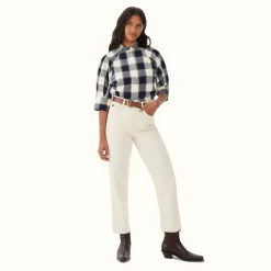 R.M. Williams Redleaf Shirt Navy Off White Sale