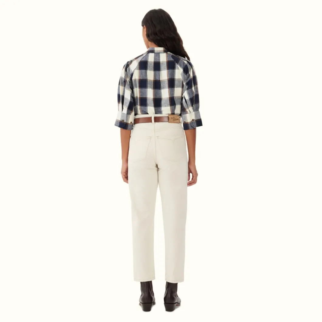 R.M. Williams Redleaf Shirt Navy Off White Sale