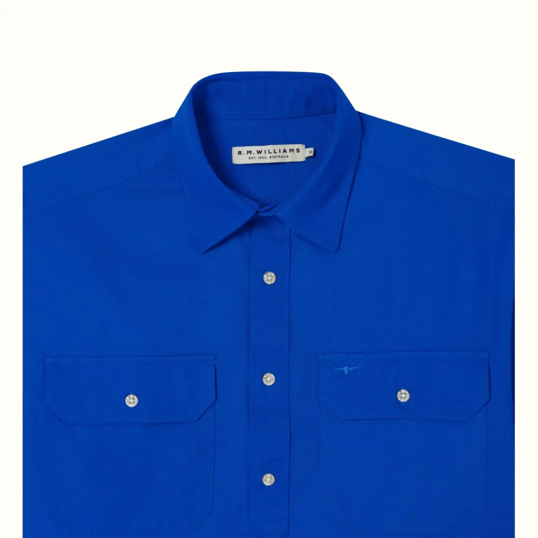 R.M. Williams R.M.W Angus Shirt Royal Clearance