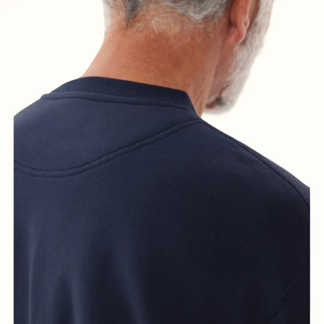 R.M. Williams R.M.W Script Crew Neck Navy New