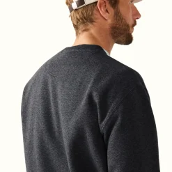 R.M. Williams R.M.W Script Crew Neck Charcoal Clearance