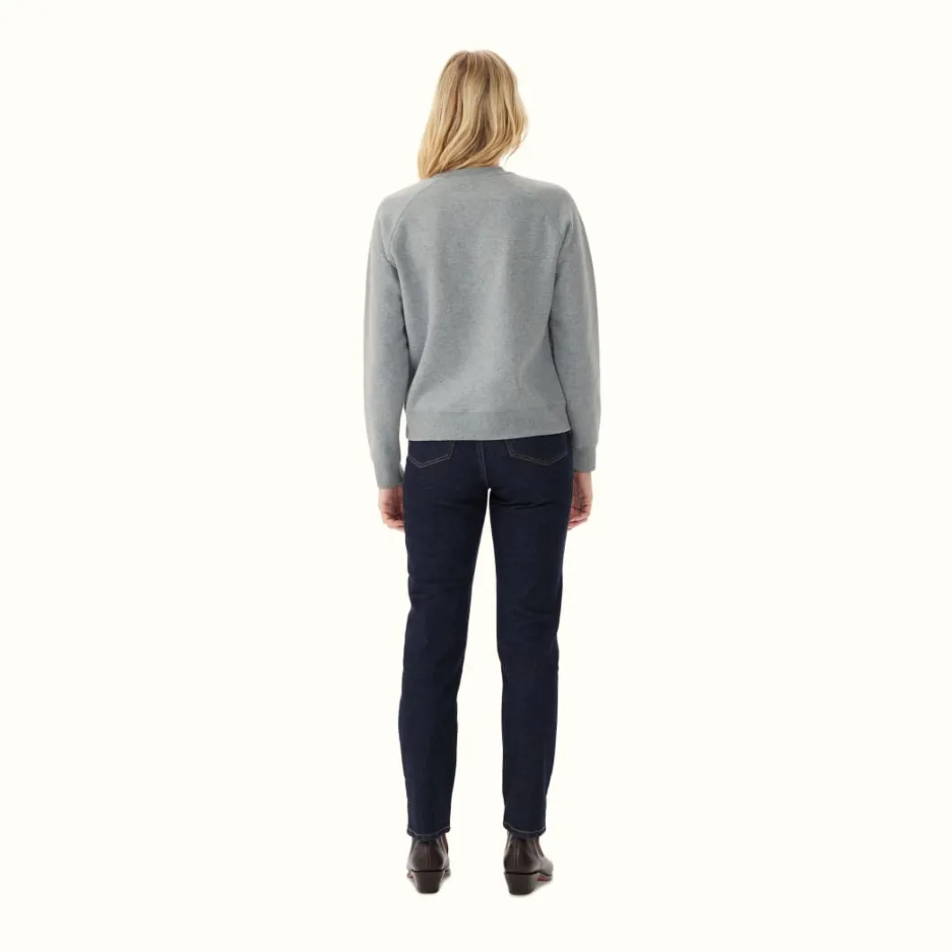 R.M. Williams R.M.W Script Crew Neck Sweater Grey Marle Cheap