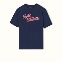 R.M. Williams R.M.W Script T-Shirt Navy Red Discount