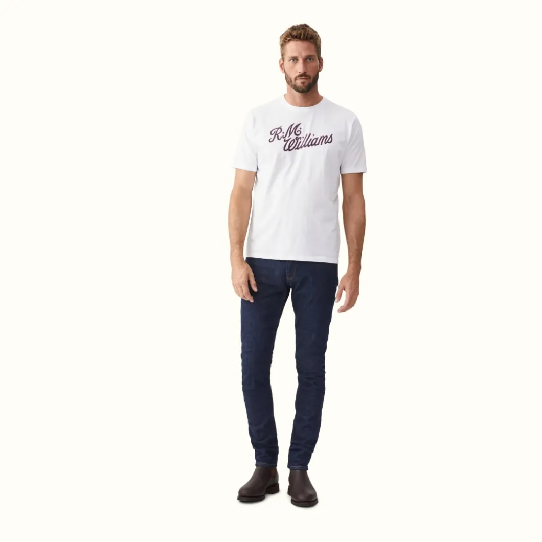 R.M. Williams R.M.W Script T-Shirt White/Red Best Sale
